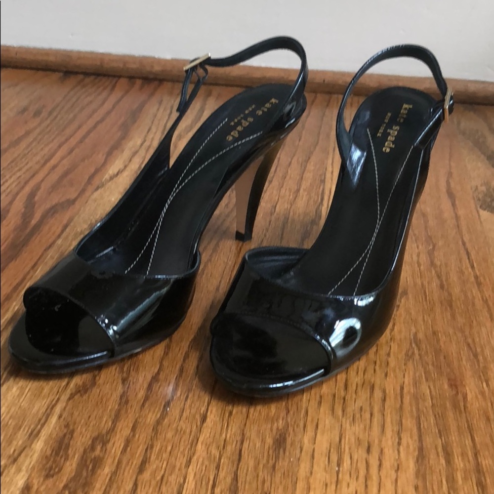 Kate Spade Black Peep Toe Heels